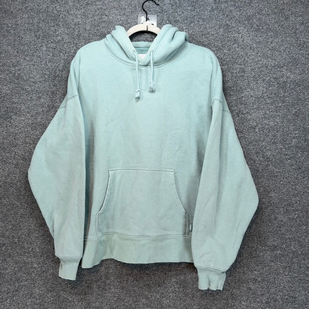Tna Hoodie Womens 2 Mint Green Oversized Fleece Pullover Sweatshirt Kangaroo